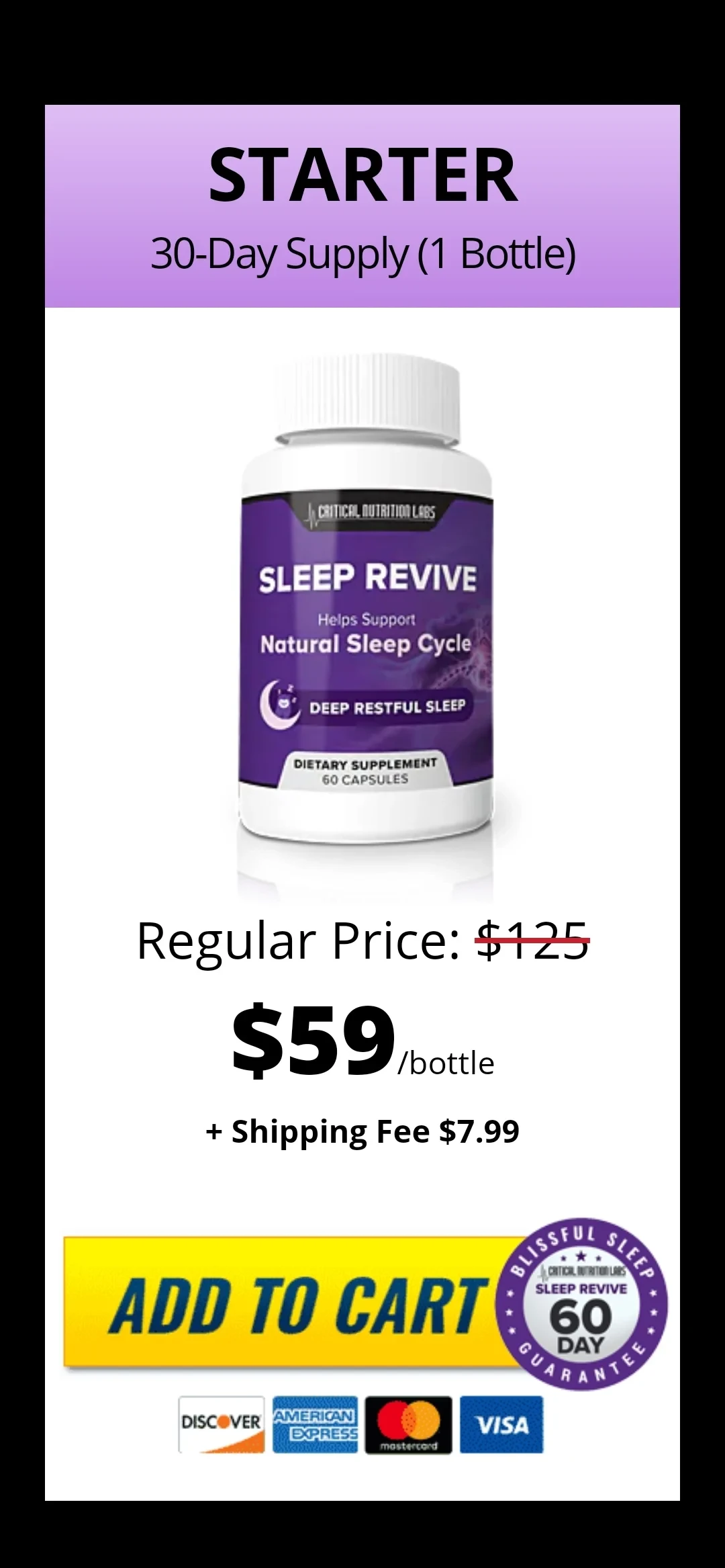 Sleep Revive™ 1 bottle pricing